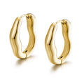 Wave Hoop Earrings