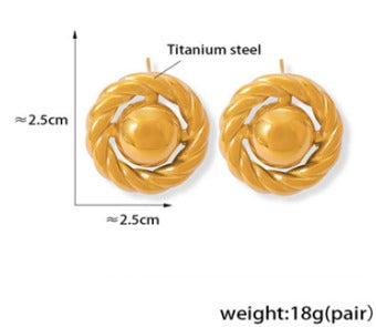 Golden Halo Knot Earrings