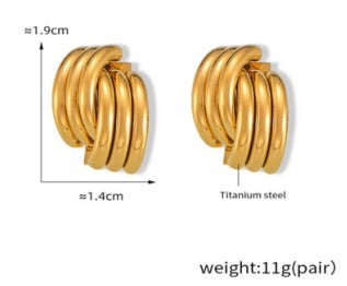 Golden Layers Hoop Earrings