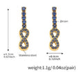 Infinity Sapphire Drop Earrings