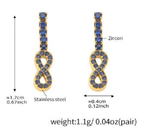Infinity Sapphire Drop Earrings