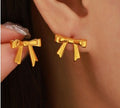Golden Grace Bow Earrings