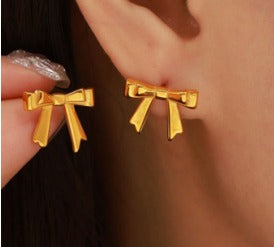 Golden Grace Bow Earrings