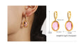 Blush Crystal Drop Earrings
