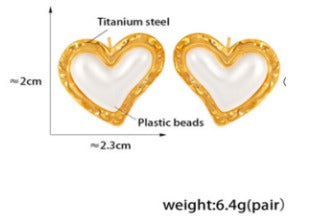 Heart Pearl Earrings